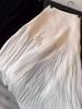 High-Waist Petal Pleated Lace Skirt - Elegant Summer Long Skirt for Women