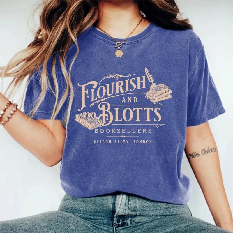 Women's Pure Cotton Washed and Aged Short-sleeved Fashionable T-shirt