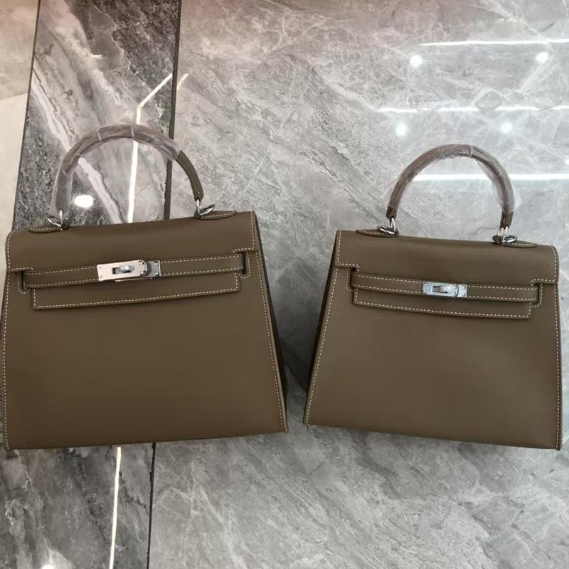 2025 New women's bag palm pattern second generation KellI bag cowhide mini Kelli bag shoulder bag crossbody handbag