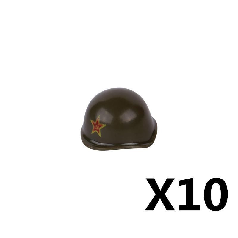 Military Figure MOC Building Block Accessories Vest Equipment Soviet American Soldier Helmet Hat Kit Mini Brick Toy Gift K48