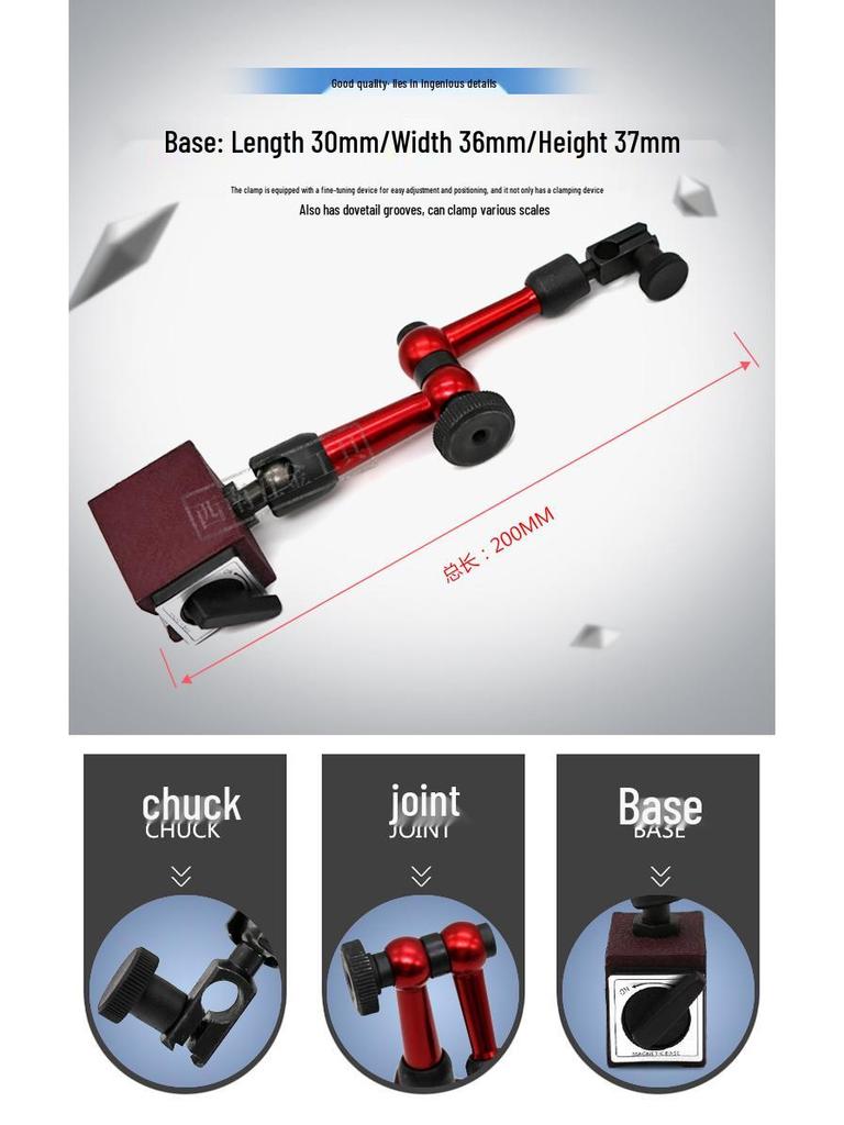 Universal Magnetic Dial Indicator Stand with Strong Magnetic Base