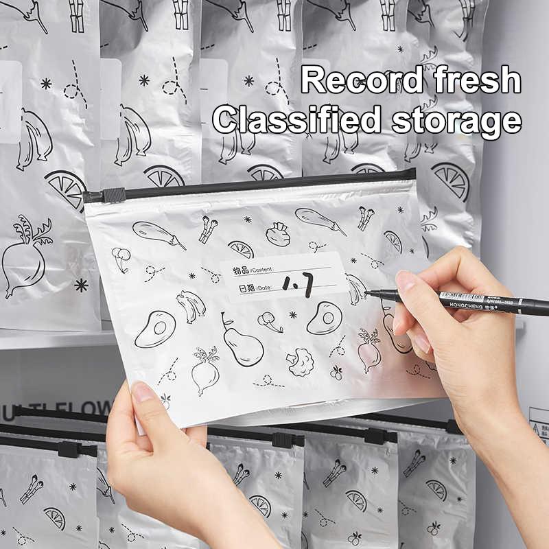 10 Pcs/Bag Leakproof Freezer Safe Kitchen Fresh Bag Large Capacity Aluminum Foil Food Bag Fresh-Keeping Reusable Zip Lock Bag