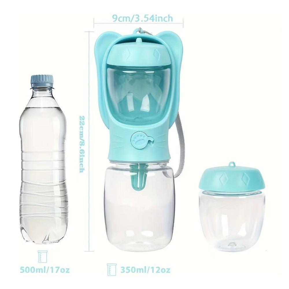Dual Storage Dog Travel Water Bottle Lightweight Walking Pet Drink Cup  Pet Road Trip