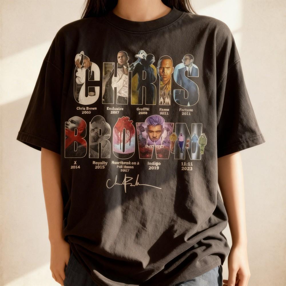 Vintage Chris Brown TShirt Chris Brown 11 11Tour 2024 Shirt Unisex T-Shirt L