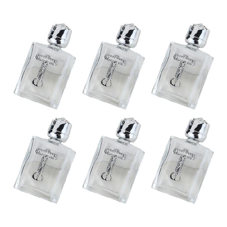 6Pack Reuses Holier Water Bottles with Secures seal Lid Travel Friendly Catholic Church Supplies Durability Glass Holders