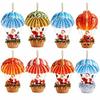 16PCS 2D Flat Christmas Tree Pendant Hot Air Balloon Xmas Hanging Ornament  Xmas Tree