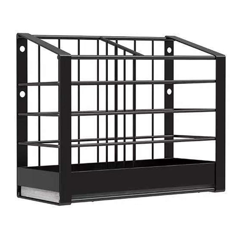 Wall Mounted Kitchen Utensil Drying Rack 2 Compartments Chopstick Holder Organizer No Drill Countertop Cutlery Storage