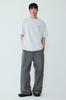 STUDIO TOMBOY [Men] Magnetic Buckle Side Color Block Wide Pants_Dark Gray 9155231566