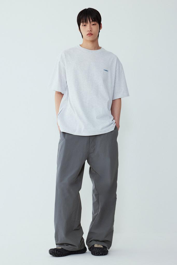 STUDIO TOMBOY [Men] Magnetic Buckle Side Color Block Wide Pants_Dark Gray 9155231566
