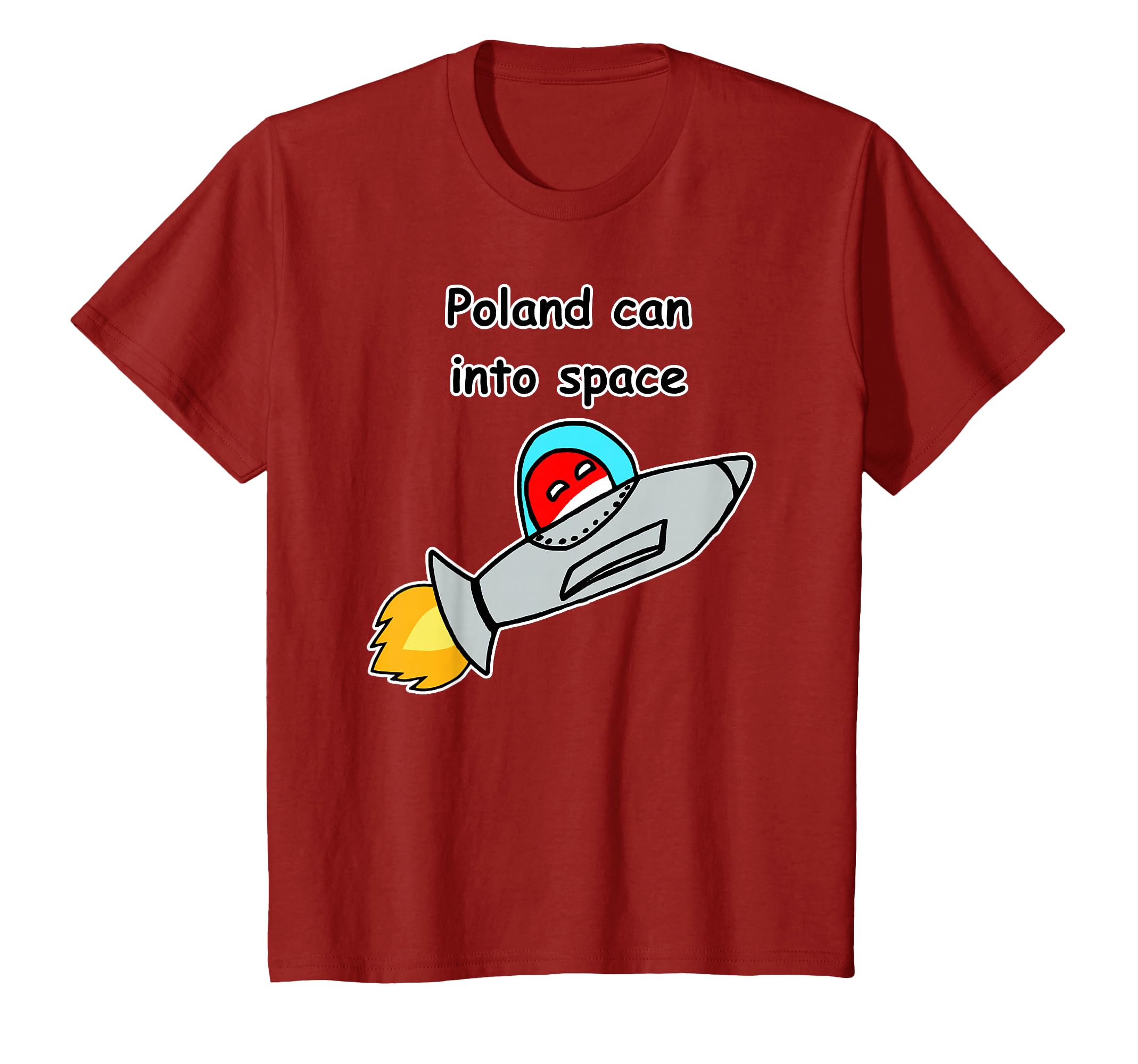 

Poland Can Into Space Happy Polandball Meme T-Shirt