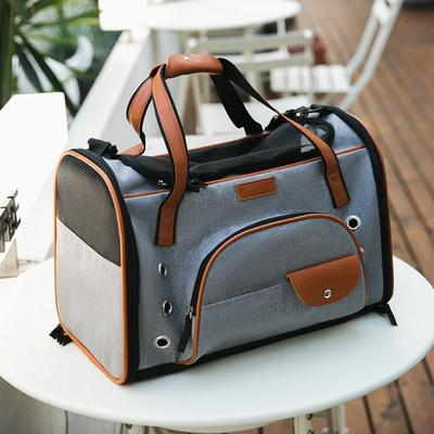 Bolsa para gatos portátil para salir de viaje en todas las estaciones, bandolera portátil para gatos y perros para coche, transpirable de gran capacidad dos bolsas para mascotas