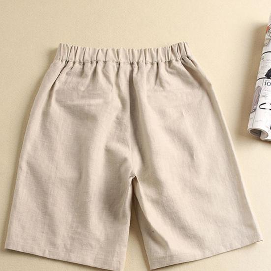 Shorts Solid Color Loose Female Ladies High Waist Short Pants for Daily Life