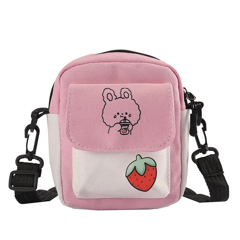 Summer Cute Canvas Crossbody Bag for Women - Korean & Japanese Style