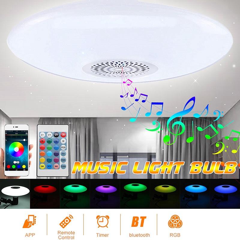 30W Moderne LED Deckenleuchte Heimbeleuchtung APP Bluetooth Musiklicht + Fernbedienung RGB Dimmbar Schlafzimmerlampen Intelligente Decke