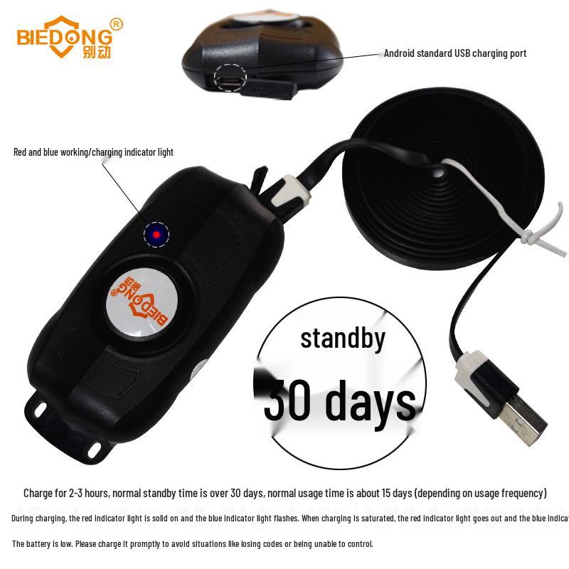 Waterproof Rechargeable Anti-Theft Vibration Alarm for Bikes and Motorcycles