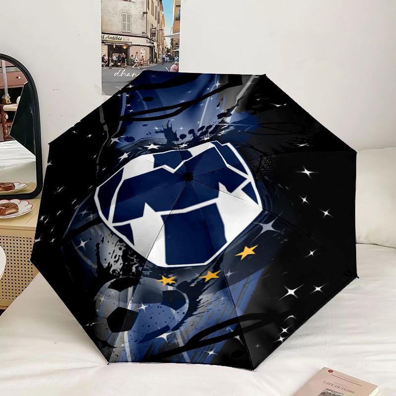 Football Club Emblem Umbrella 8-Frame for Travel, camping, Casual Lightweight Portable Umbrella, Essential for every family Holidays Gift