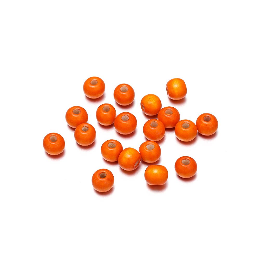 20-100Pcs 5.5-12mm Colorful Wooden Beads Spacer Loose Bead for DIY Bracelet Necklace Jewelry Making Supplies Accessories