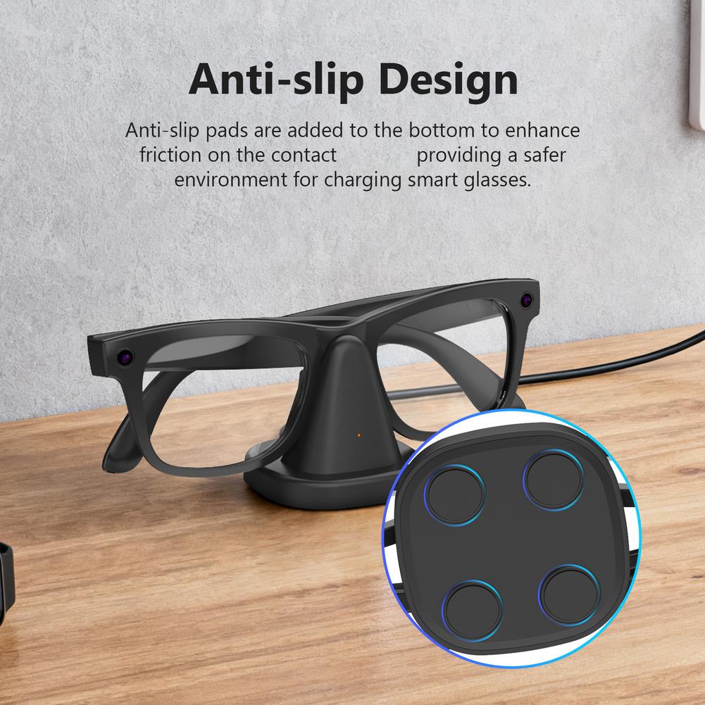 For Ray Ban Meta Charging Base Safe Charging Chip AI Charging Slip Mini Anti Portable Base Fast Glasses Base Charging L4J2 5