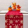 Polyester Christmas Tablecloth Snowflake Printed Table Cover Holiday Style Table Runner  Home Decor