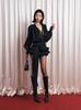 Chancloi Vietnam Fashion Long Sleeve Waist Tie Flared Mini Skirt For Youth