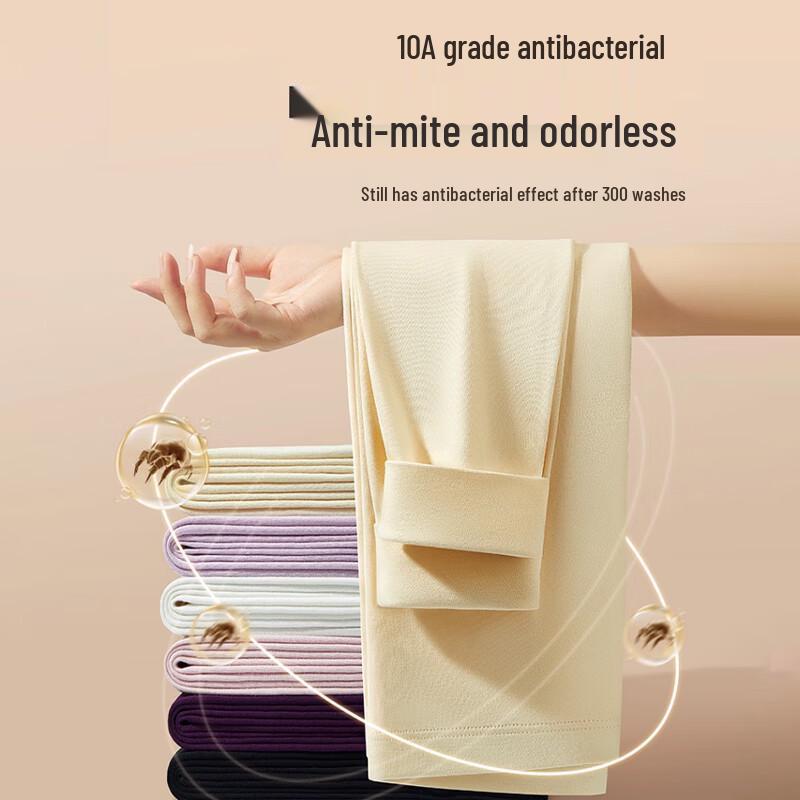 Women's 100% Cotton 10A Anti-Bacterial Thermal Leggings - 2 Pack