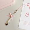Sweet Phone Chain Strap Lanyard Bowknot Heart Bead Pendant Phone Charm Hanging Decoration Cute Phone Accessories