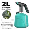 2L Electric Handheld Sprayer Rechargeable Sprinkler with Adjustable Spout Automatic Mist Spray Bottle for Flower Plant Gardening