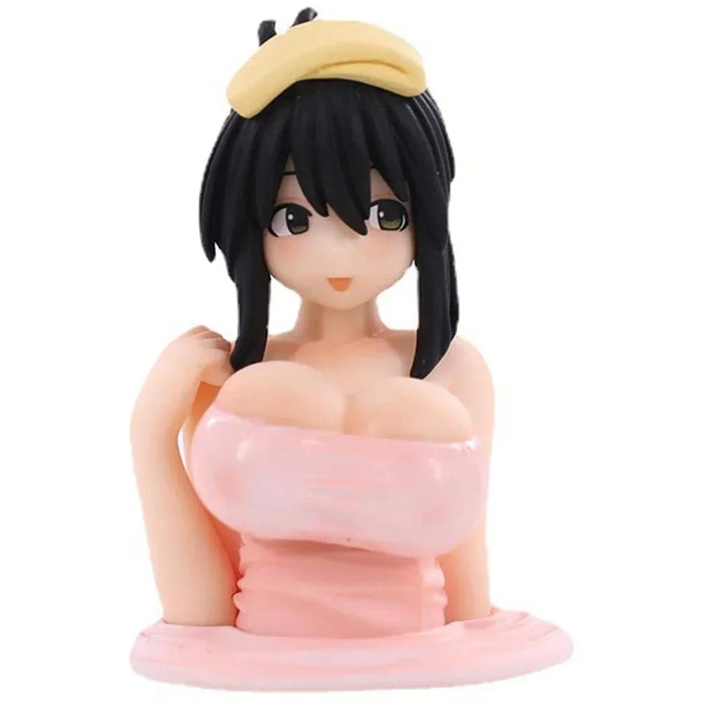 Cute Sexy Chest Shaking Girls Car Ornaments Cartoon Anime Statue Car Dashboard Sexy Doll Figurine Car Decorations
