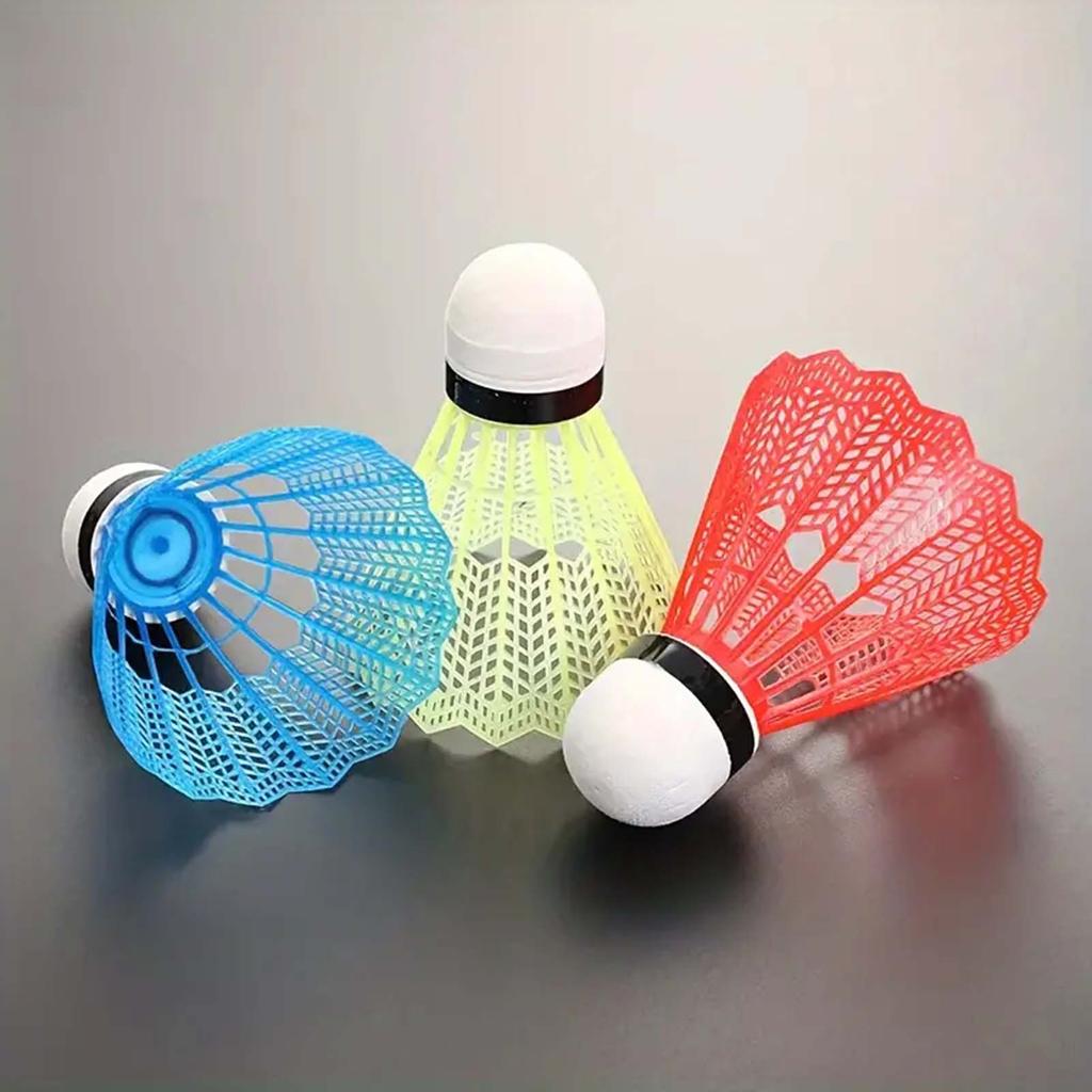 12Pcs Badminton Plastic White Badminton Shuttlecocks Practical Design Fun Recreational Game Suitable For Clubs Parties Gardens