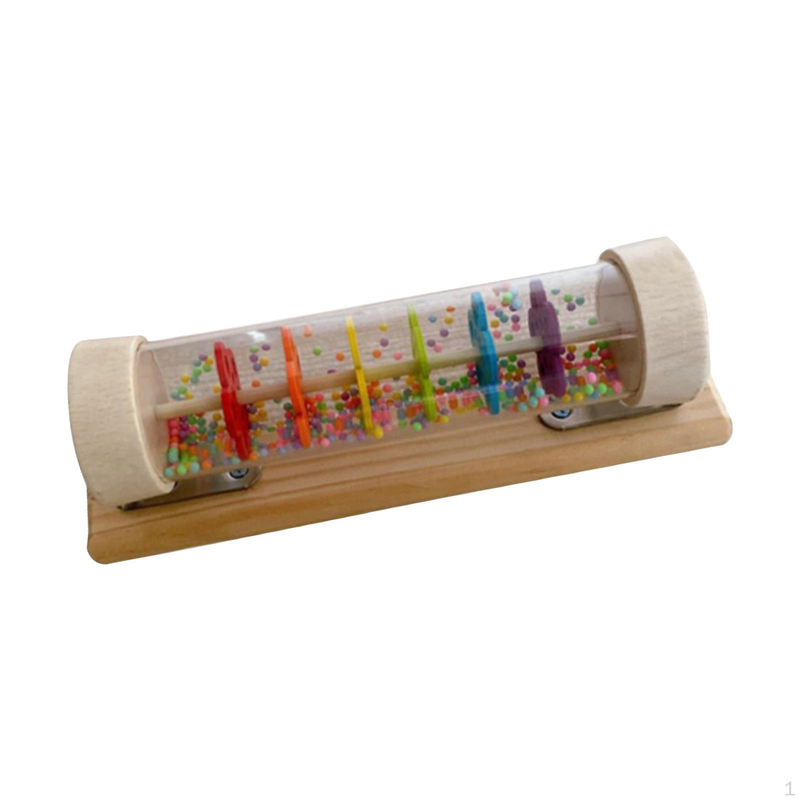 

Игрушка Rainstick с каплями дождя из бисера, игрушка для сенсорного развития, деревянная погремушка, шейкер для дождевой палочки