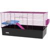 Chinchillas Small Rabbit Guinea Pig Small Animal Cage, Pet Playhouse, with Platform, Ramp, 99 X 52 X 53cm, Black