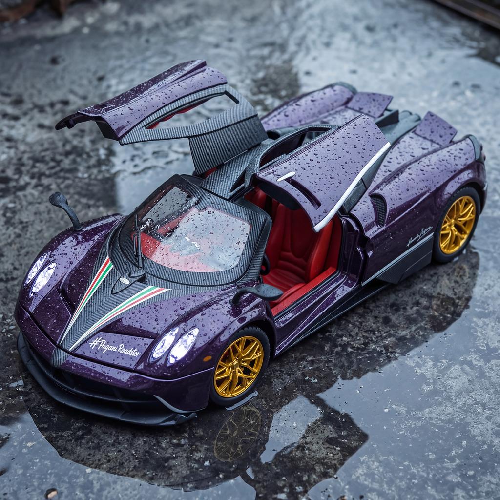 1:24 Pagani Huayra Dinastia Hypercar Alloy Sports Car Model Diecast Metal Track Racing Car Vehicles Model Simulation Sound Gifts
