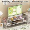 Computer Monitor Stand Elevated Hollow Cooling Laptop Rack Desktop Storage Holder Home Office Desk Computer Keyboard Organizer