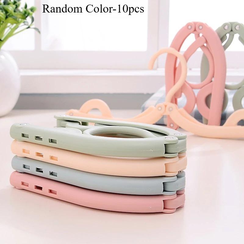 10pcs/20pcs Foldableable Clothes Hanger Travel Portable Clothes Hanging Rack Multi-functional Storage Home Business Trip Hangers
