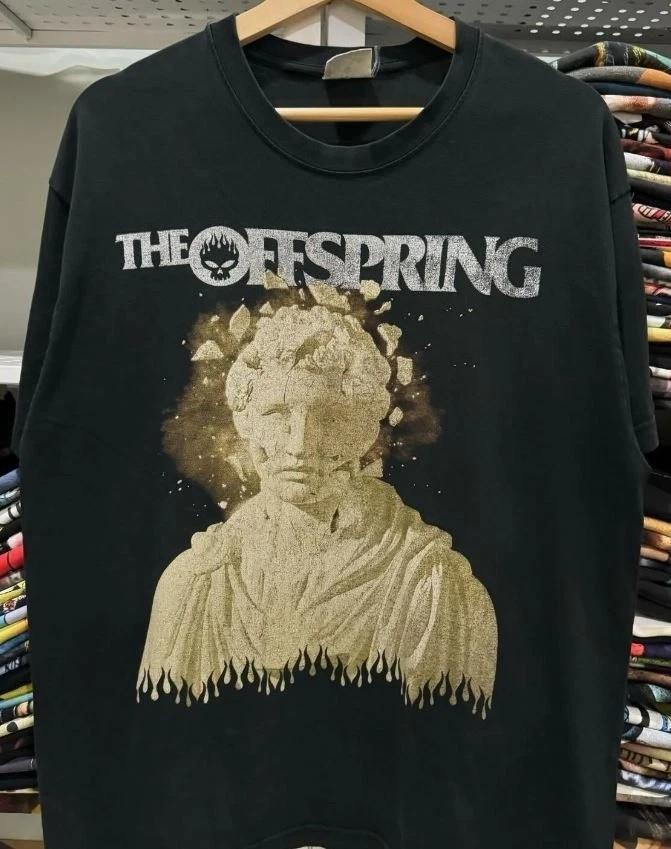 The Offspring Rock band 90s Remake Black Short Sleeve Cotton T shirt Vtg Unisex T-Shirt XXXL