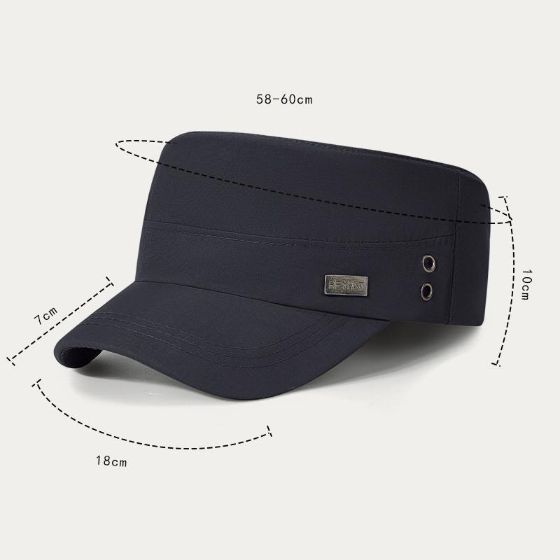 Four Seasons Quick-Drying Flat Top Hat Breathable Sun Hat Outdoor Men's Cap