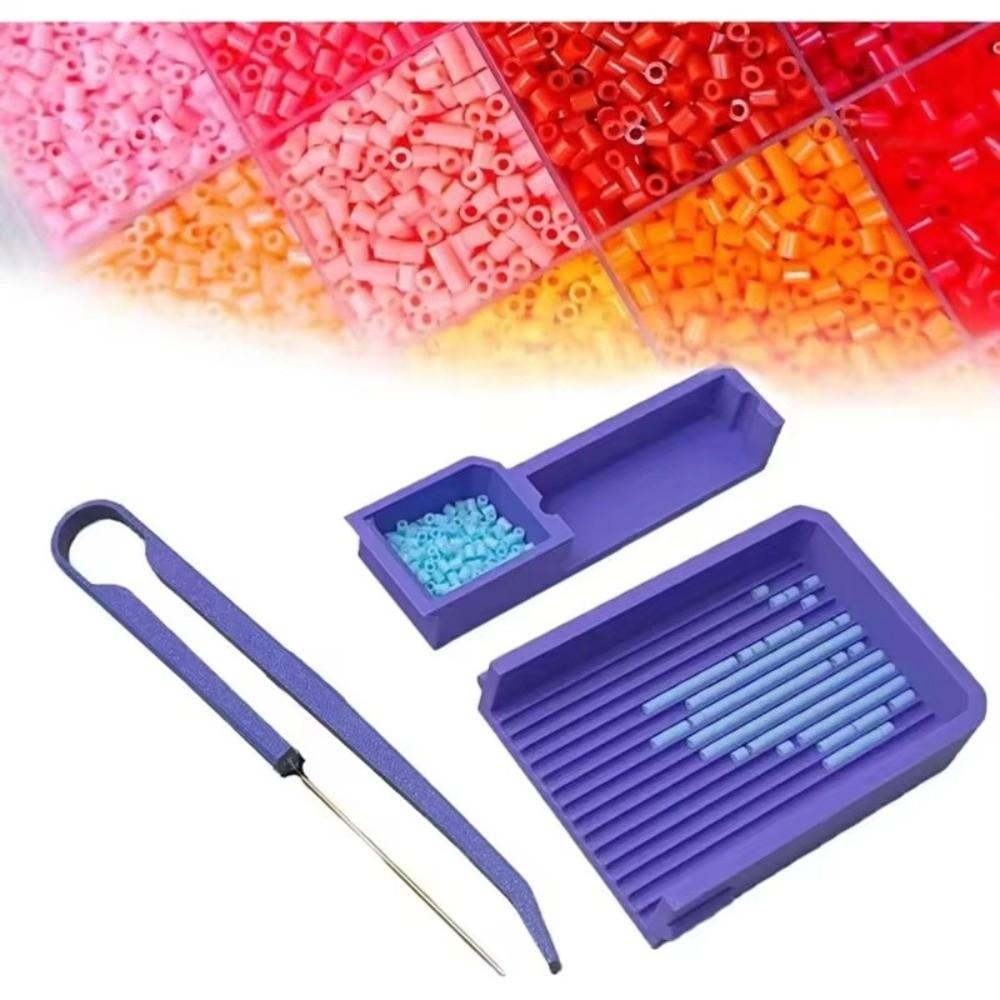 1/3PCS DIY Handmade Fuse Beads Kit Plastic Beads 2.6mm Fuse Bead Single Needle Tweezer Single-Needle Beads Sorting Tools