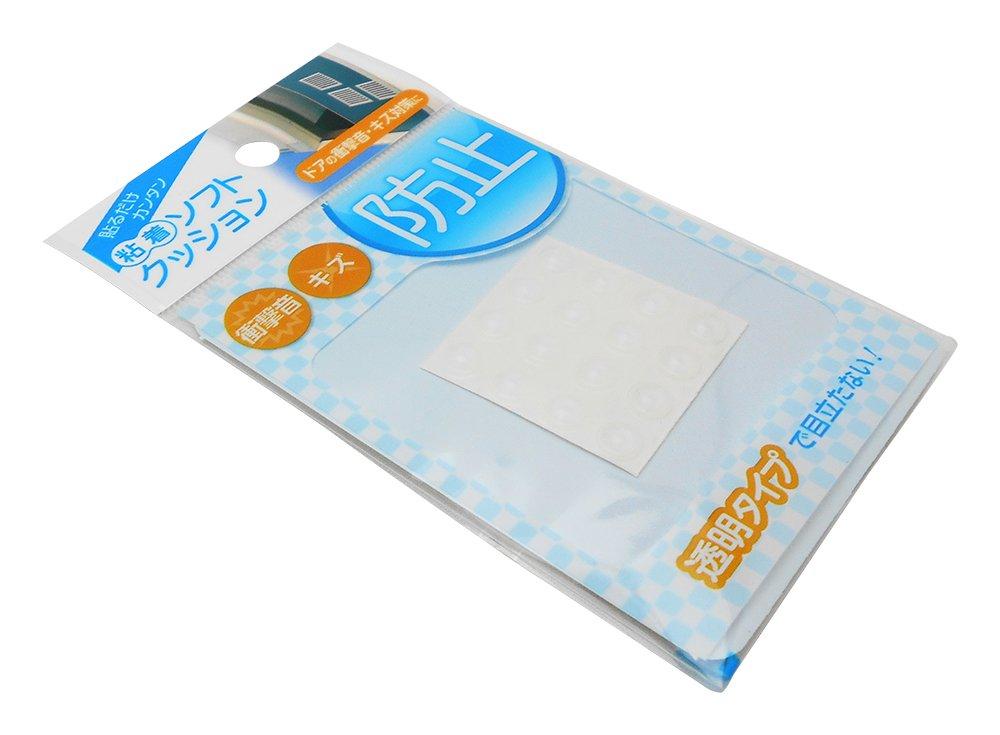 WAKI CN-020 Door Bumpers, Soft Cushioning, Clear Type