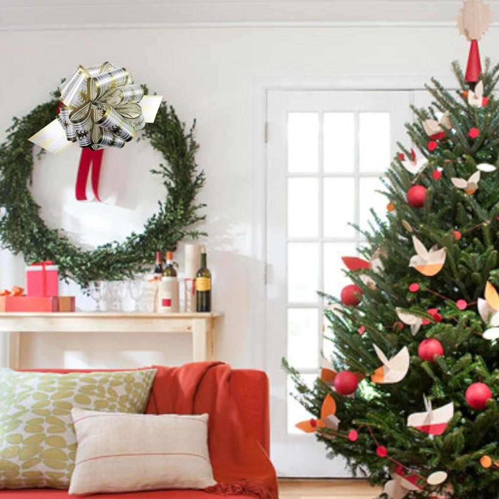 12pcs Christmas Gifts Multicolor Large Pull Bows For Easy Wrapping Christmas Pull Bows Decoration