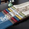 Chinese Style Floral Table Runner Washable Tea Table Cloth Embroidery Bed Flag  Hotel Decoration