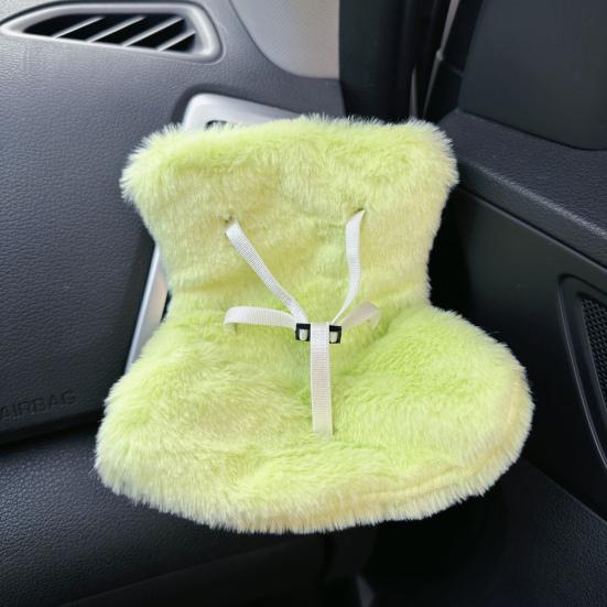 Autosedačka pro panenky Dekorativní sedačka na pohovku s chlupatým polštářem a opěrkou hlavy pro ozdobu do mřížky ventilace auta k vystavení panenky hračky