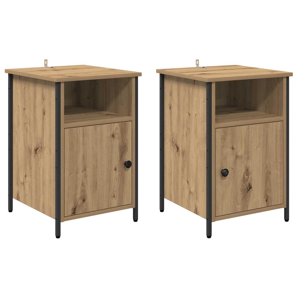 Nightstand Set of 2 Artisan Oak Finish 40 x 42 x 60 cm Engineered Wood