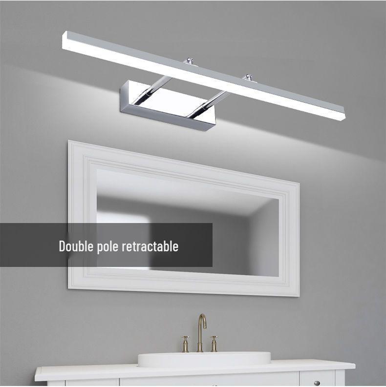 Nordic Minimalist Bathroom LED Telescopic Mirror Cabinet Vanity Light, Three-Color Wall Light for Bathroom.