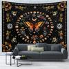 1pc Butterfly, Moon, Flower Tapestry, Plant Flower Bohemian Tapestry, Bedroom Aesthetics Retro Moonphase Starry Sky Tapestry