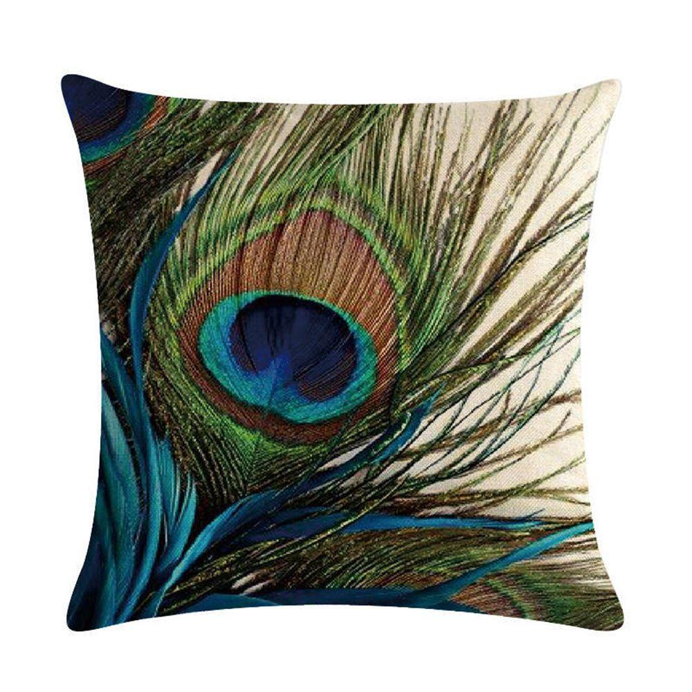 peacock throw pillow covers