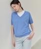 Leuba Fresh Cotton V-Neck Knit - Harbor Blue
