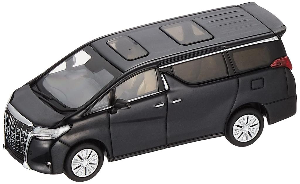 Gaincorp Products 2019 Toyota Alphard Black Metallic Drive Finished Model 1/64 Right-Hand KS004-18