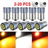 2-20PCS PCS Super Bright 1156 BA15S 1157 BAY15D LED Bulbs 800LM 12V -15SMD 6500K White Car Trun Signal Parking Brake Lights