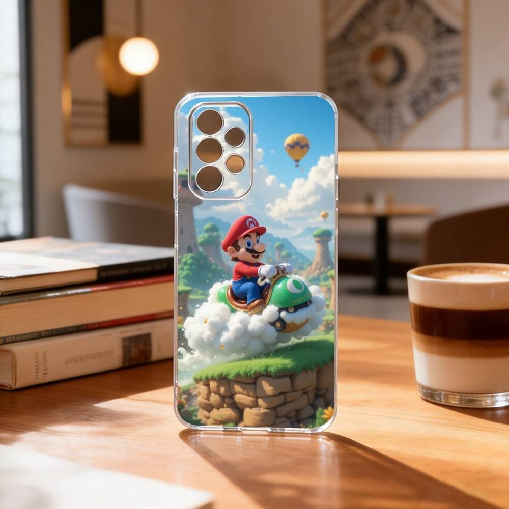 cartoon Super T-MarioS Bros  Phone Case Transparent Silicone Soft For Samsung S25,S24,S21,S22,S23,S30,Ultra,S20,Plus,Fe