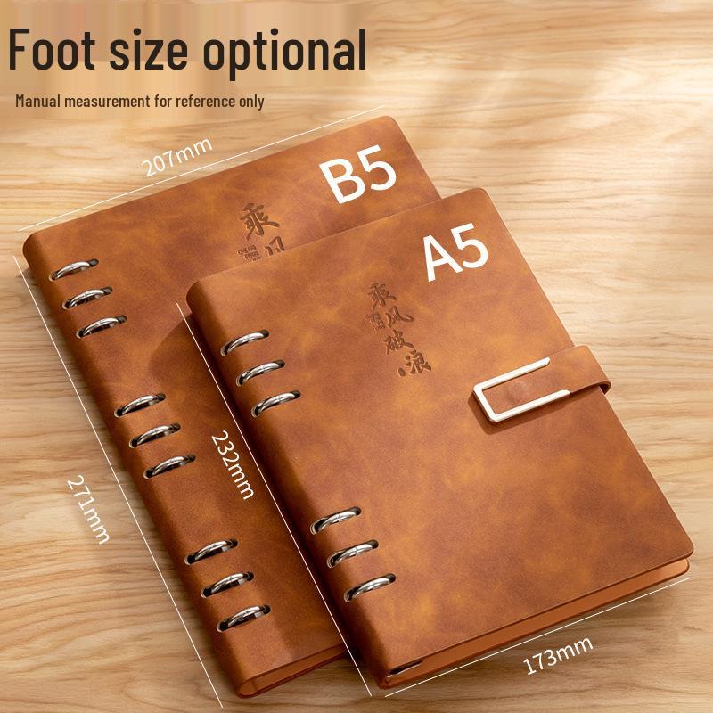 İş ve Öğrenciler İçin Çıkarılabilir Sert Kapaklı Gevşek Yapraklı Defter